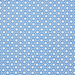 Queen B French Blue 177076 by Schumacher Fabric