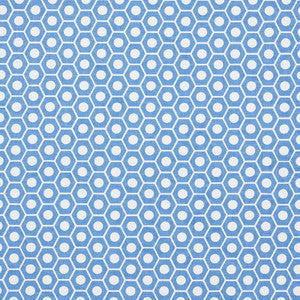 Queen B French Blue 177076 by Schumacher Fabric