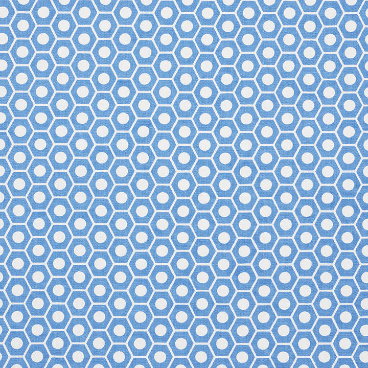 Queen B French Blue 177076 by Schumacher Fabric PRINTS BY STUDIO BON COTTON DUCK 100% TURKEY </p><p>Repeat: Horizontal: 1 1/4" (3CM) and Vertical: 3/4" (2CM) 54 - Fabric Carolina -