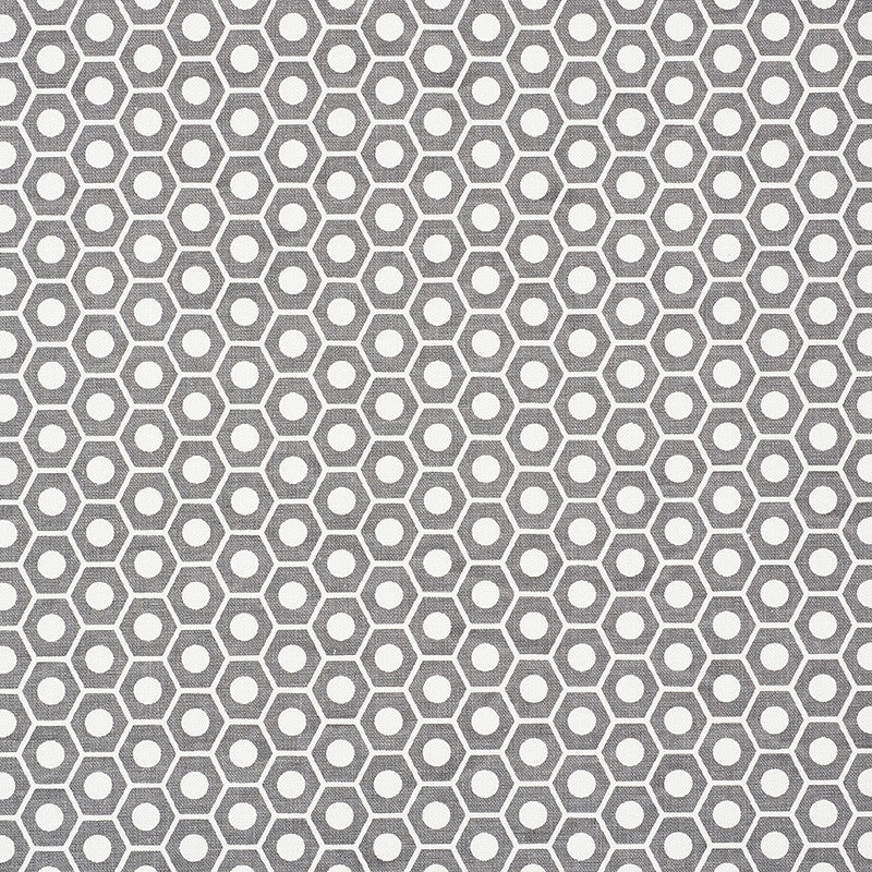 Queen B Grey 177077 by Schumacher Fabric Prints-By-Studio-Bon 100% Cotton - Horizontal: 1.25 and Vertical: 3/4- 54 - Fabric Carolina -