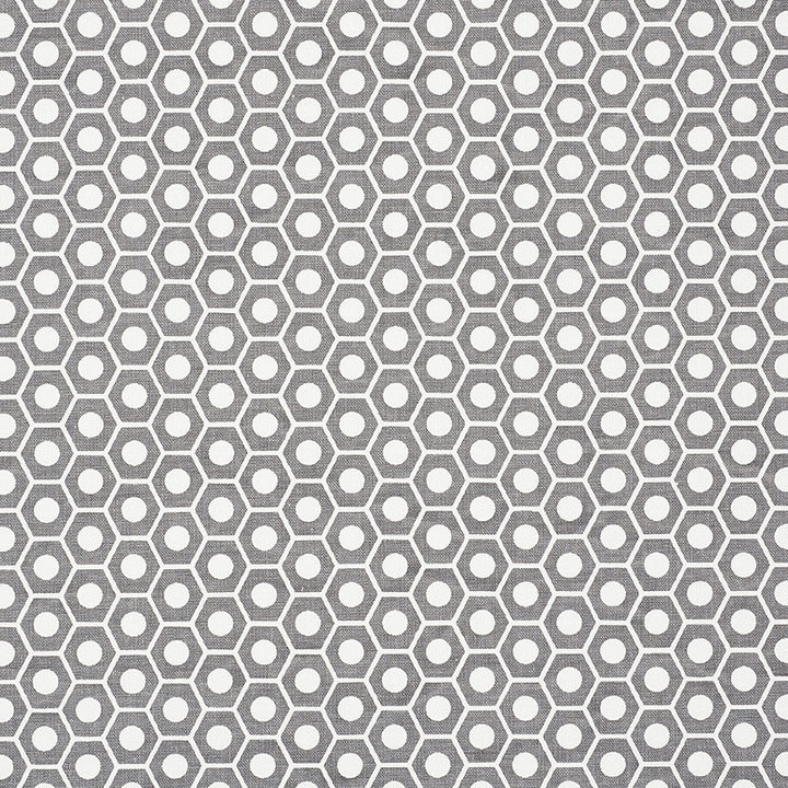 Queen B Grey 177077 by Schumacher Fabric Prints-By-Studio-Bon 100% Cotton - Horizontal: 1.25 and Vertical: 3/4- 54 - Fabric Carolina -