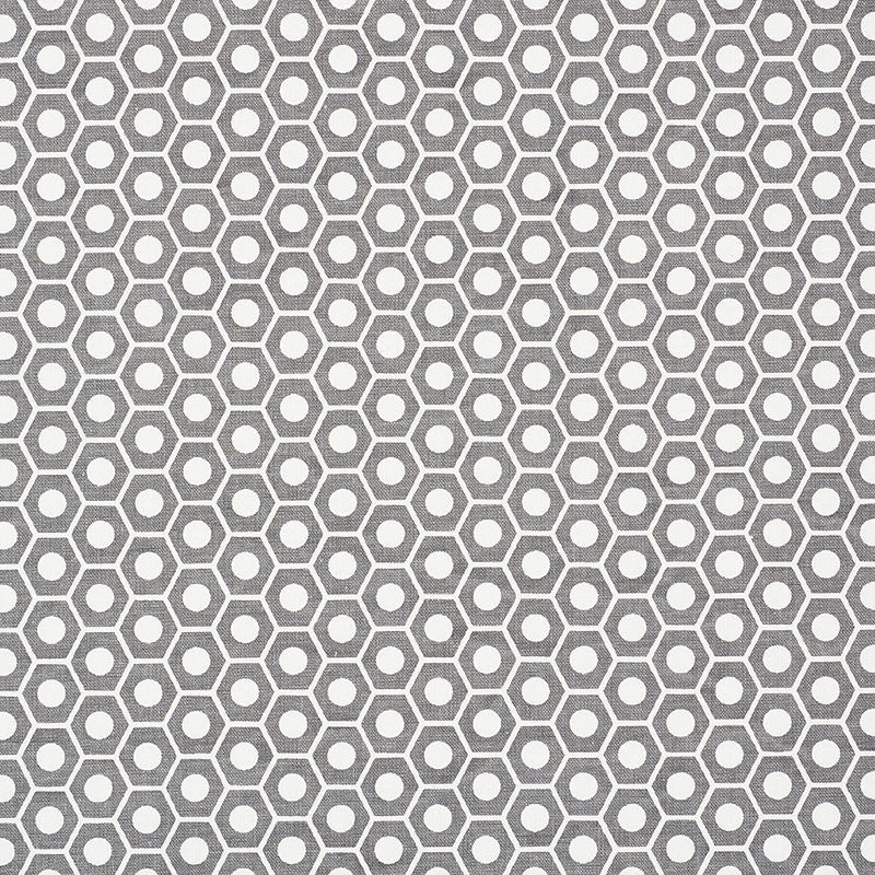 Queen B Grey 177077 by Schumacher Fabric PRINTS BY STUDIO BON COTTON DUCK 100% TURKEY </p><p>Repeat: Horizontal: 1 1/4" (3CM) and Vertical: 3/4" (2CM) 54 - Fabric Carolina -