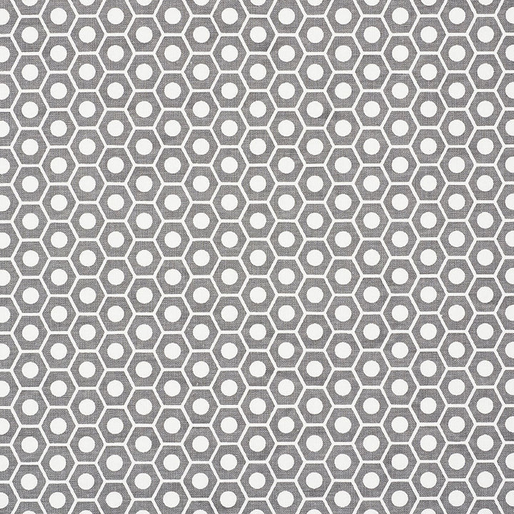 Queen B Grey 177077 by Schumacher Fabric PRINTS BY STUDIO BON COTTON DUCK 100% TURKEY </p><p>Repeat: Horizontal: 1 1/4" (3CM) and Vertical: 3/4" (2CM) 54 - Fabric Carolina -