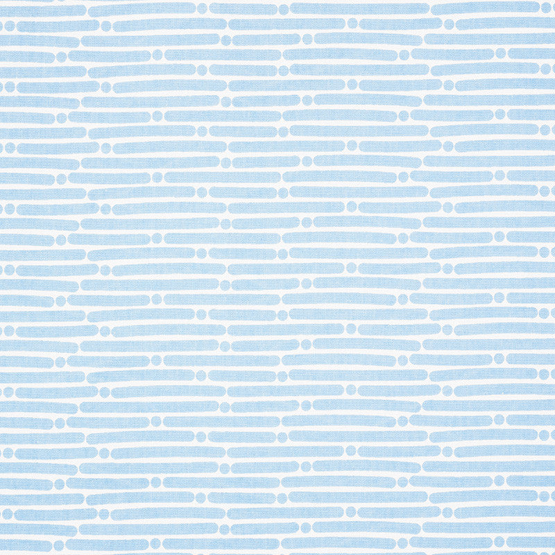 Dot Dash Sky 177100 by Schumacher Fabric Prints-By-Studio-Bon 100% Cotton - Horizontal: 9 and Vertical: 1.5 53.75 - Fabric Carolina -