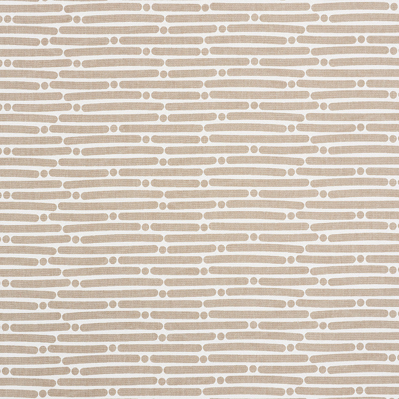 Dot Dash Sand 177103 by Schumacher Fabric Prints-By-Studio-Bon 100% Cotton - Horizontal: 9 and Vertical: 1.5 53.75 - Fabric Carolina -