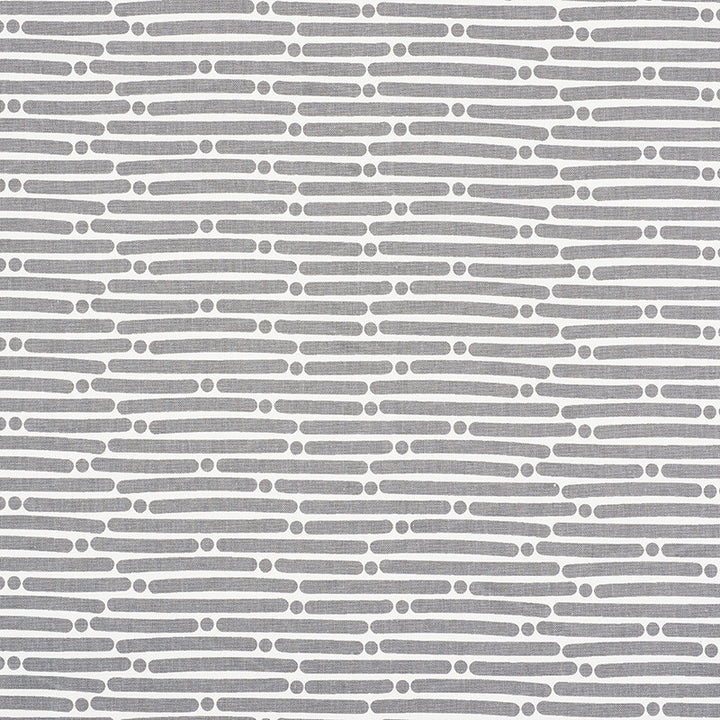 Dot Dash Grey 177104 by Schumacher Fabric Prints-By-Studio-Bon 100% Cotton - Horizontal: 9 and Vertical: 1.5 53.75 - Fabric Carolina -