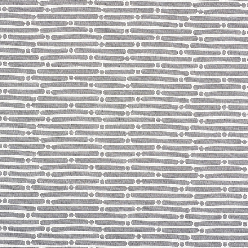Dot Dash Grey 177104 by Schumacher Fabric PRINTS BY STUDIO BON COTTON DUCK 100% TURKEY </p><p>Repeat: Horizontal: 9" (23CM) and Vertical: 1 1/2" (4CM) 53.75 - Fabric Carolina -