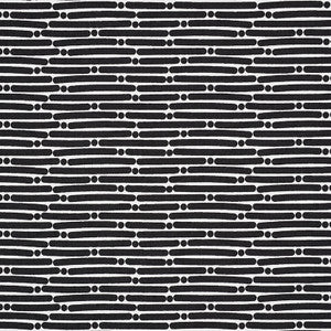 Dot Dash Black 177105 by Schumacher Fabric