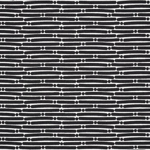 Dot Dash Black 177105 by Schumacher Fabric