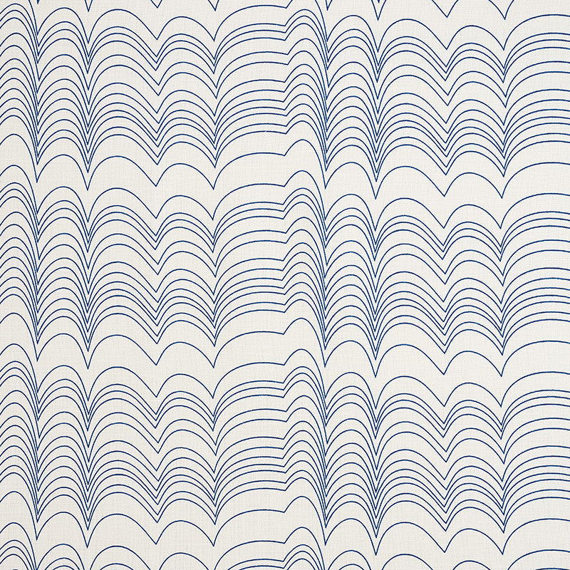 Richter Blue 177110 by Schumacher Designer Fabric Prints-By-Studio-Bon 55% Linen, 45% Cotton - Horizontal: 10.75 and Vertical: 6.75 54 - Swanky Fabrics -