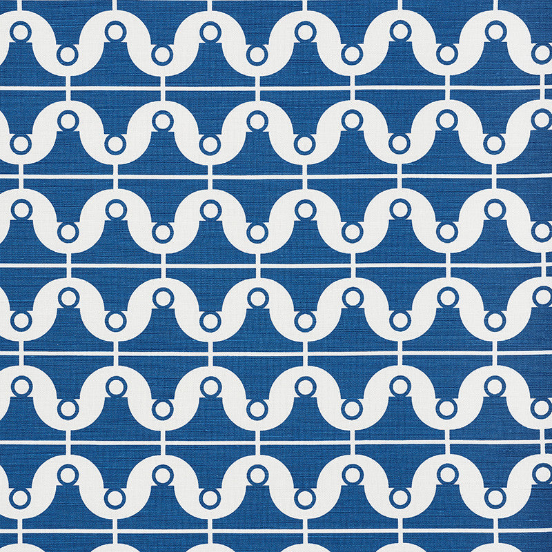 London Bridge Blue 177130 by Schumacher Fabric Prints-By-Studio-Bon 55% Linen, 45% Cotton - Horizontal: 3.5 and Vertical: 6.5 54 - Fabric Carolina -