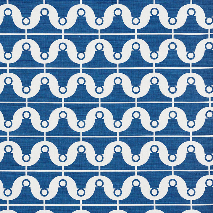 London Bridge Blue 177130 by Schumacher Fabric Prints-By-Studio-Bon 55% Linen, 45% Cotton - Horizontal: 3.5 and Vertical: 6.5 54 - Fabric Carolina -