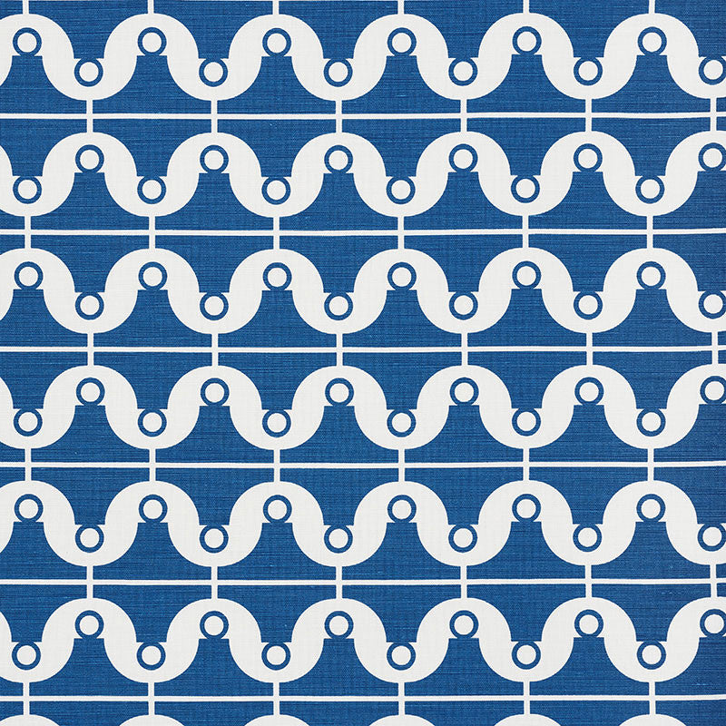 London Bridge Blue 177130 by Schumacher Fabric PRINTS BY STUDIO BON LINEN 55% COTTON 45% BELGIUM </p><p>Repeat: Horizontal: 3 1/2" (9CM) and Vertical: 6 1/2" (17CM) 54 - Fabric Carolina -