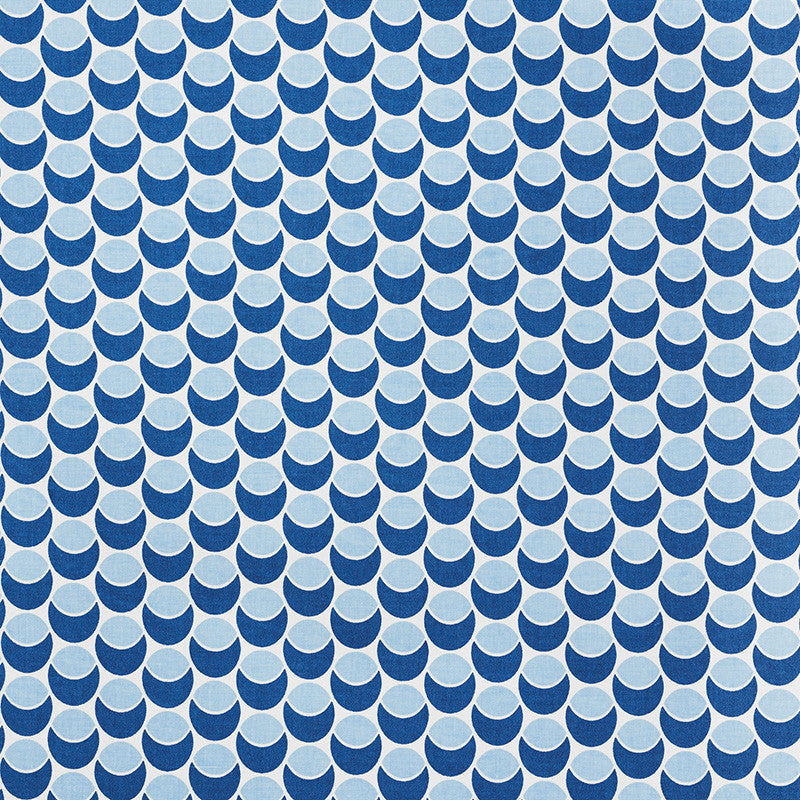Buds Navy & Sky 177150 by Schumacher Fabric Prints-By-Studio-Bon 100% Cotton - Horizontal: 2.5 and Vertical: 1.5 54 - Fabric Carolina -
