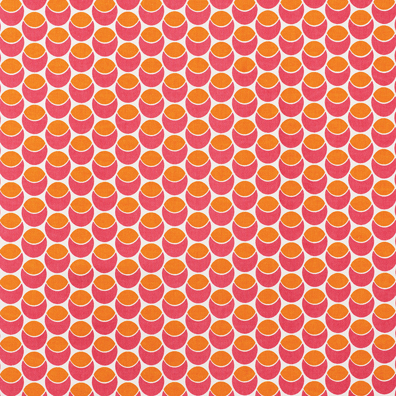 Buds Pink & Orange 177153 by Schumacher Fabric Prints-By-Studio-Bon 100% Cotton - Horizontal: 2.5 and Vertical: 1.5 54 - Fabric Carolina -