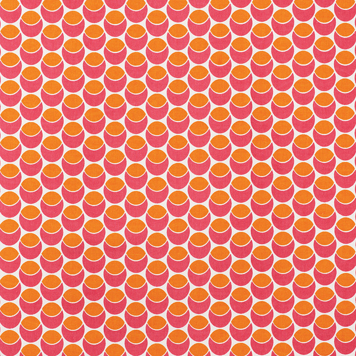 Buds Pink & Orange 177153 by Schumacher Fabric Prints-By-Studio-Bon 100% Cotton - Horizontal: 2.5 and Vertical: 1.5 54 - Fabric Carolina -