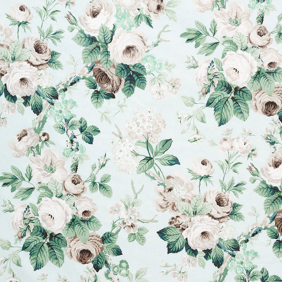 Nancy Floral - Seafoam by Schumacher Fabric