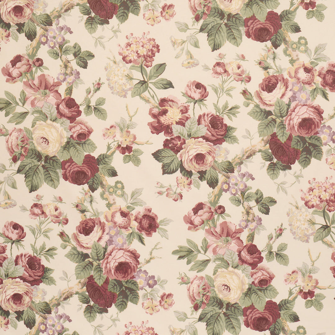 Nancy Floral - Bordeaux by Schumacher Fabric