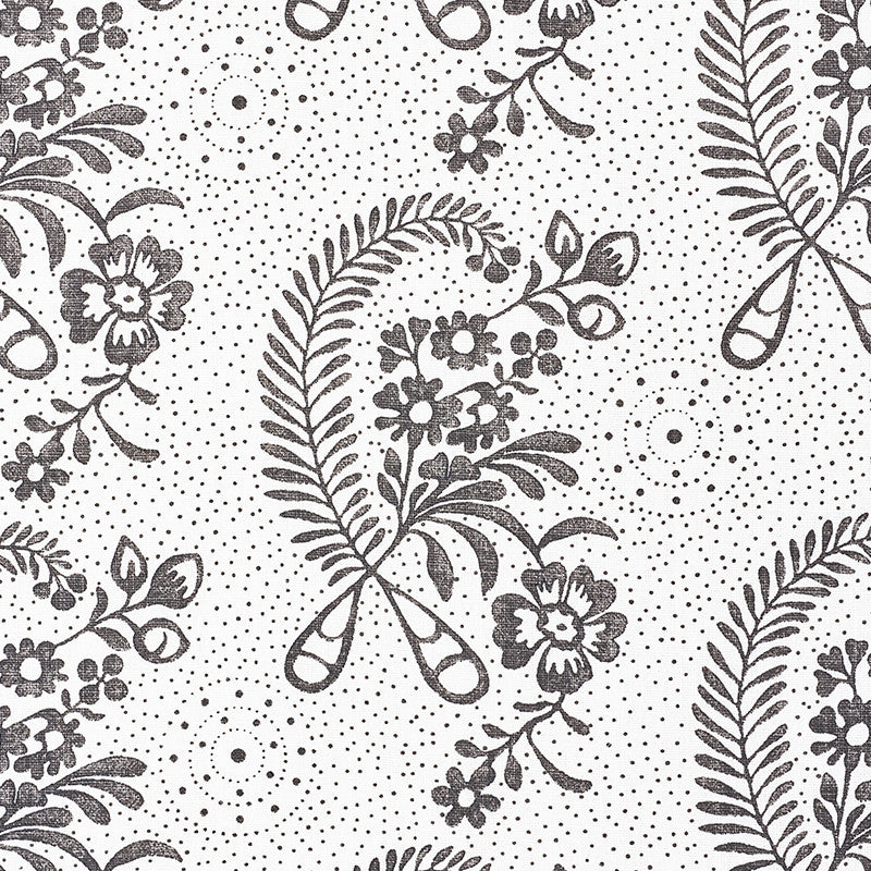Millicent Blackwork 177211 by Schumacher Fabric Vogue-Living 100% Linen Martindale 20,000 Horizontal: 13.25 and Vertical: 10.125 54 - Fabric Carolina -