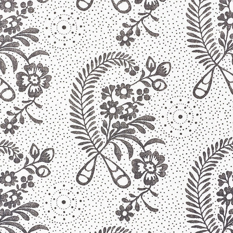 Millicent Blackwork 177211 by Schumacher Fabric VOGUE LIVING LINEN 100% THAILAND MARTINDALE 20,000 </p><p>Repeat: Horizontal: 13 1/4" (34CM) and Vertical: 10 1/8" (26CM) 54 - Fabric Carolina -