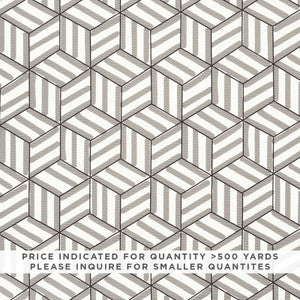 Tumbling Blocks Contract Grey 177241 by Schumacher Fabric