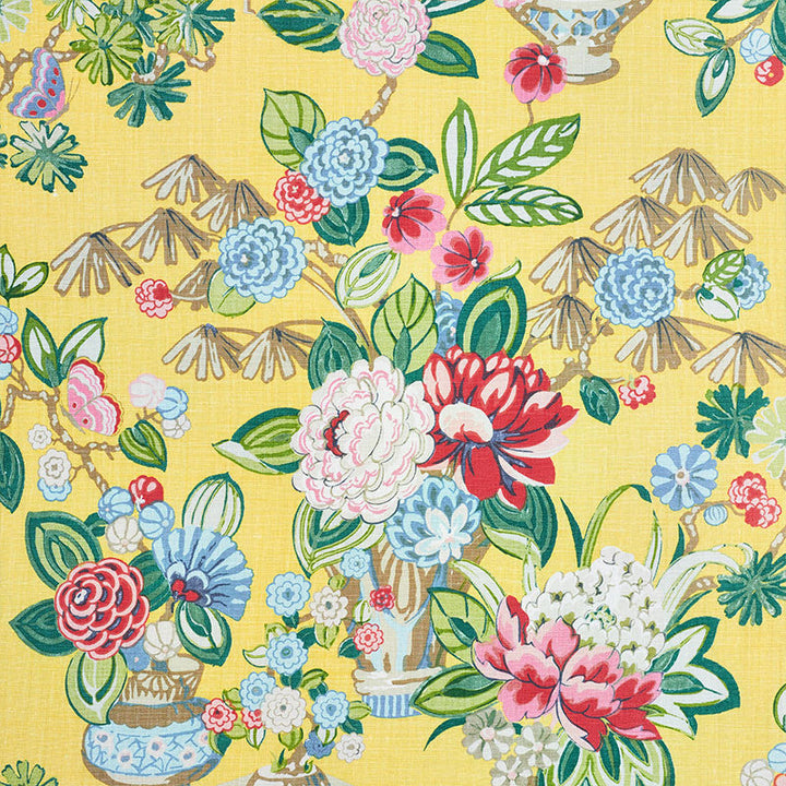 Bouquet Chinois Yellow 177290 by Schumacher Fabric Schumacher Fabric Bouquet Chinois Yellow 177290Fabric LINEN 100% THAILAND </p><p>Repeat: H: HORZ. 26 1/2" (67CM) , V: VERT. 30" (76CM) 54 - Fabric Carolina -