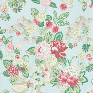Bouquet Chinois Sky 177292 by Schumacher Fabric