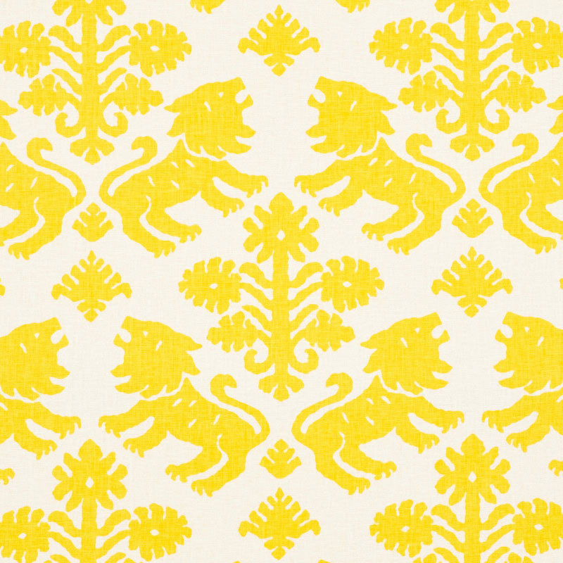 Regalia Yellow 177301 by Schumacher Fabric STEP LIVELY LINEN 55% COTTON 45% UNITED STATES OF AMERICA WYZENBEEK 15,000 </p><p>Repeat: Horizontal: 18" (46CM) and Vertical: 22 1/4" (57CM) 53.5 - Fabric Carolina -