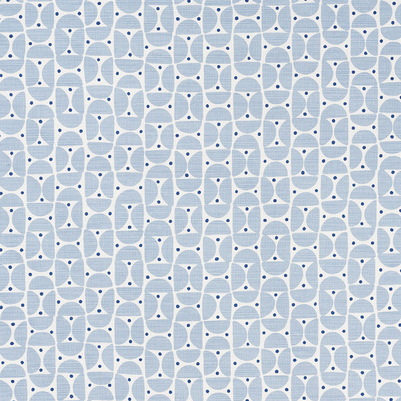 Mezza Luna Sky 177361 by Schumacher Fabric Schumacher Fabric Mezza Luna Sky 177361Fabric LINEN 55% BELGIUM </p><p>Repeat: H: HORZ. 2 1/2" (6CM) , V: VERT. 2 1/2" (6CM) 54 - Fabric Carolina -
