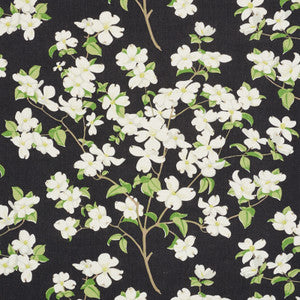 Blooming Branch Black 177412 by Schumacher Fabric