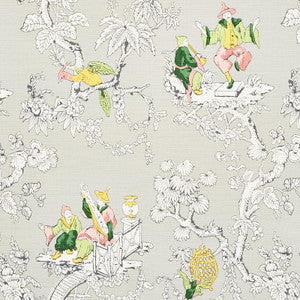 Chinoiserie Moderne Soft Grey 177421 by Schumacher Fabric