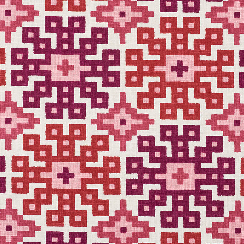 Palmetto Print Valentine 177452 by Schumacher Fabric Happy-Together 100% Cotton Wyzenbeek 15,000 Horizontal: 26.75 and Vertical: 25.25 54 - Fabric Carolina -