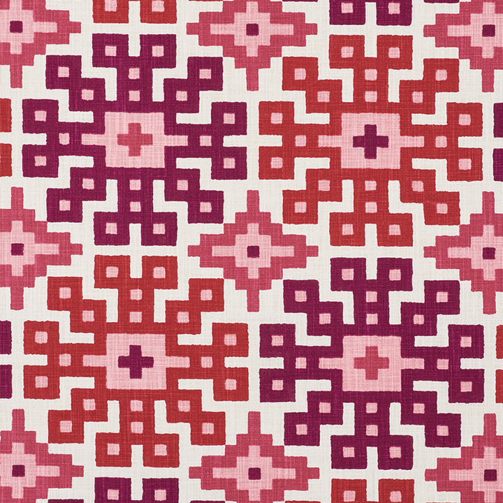 Palmetto Print Valentine 177452 by Schumacher Fabric Happy-Together 100% Cotton Wyzenbeek 15,000 Horizontal: 26.75 and Vertical: 25.25 54 - Fabric Carolina -