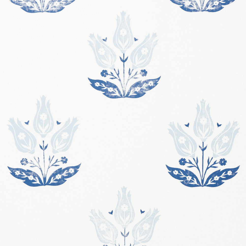 Jane Blues 177501 by Schumacher Fabric SCHUMACHER STUDIO See Sample UNITED STATES OF AMERICA - </p><p>Repeat: Horizontal: 20" (51CM) and Vertical: 22" (56CM) 54" (137CM) - Fabric Carolina -