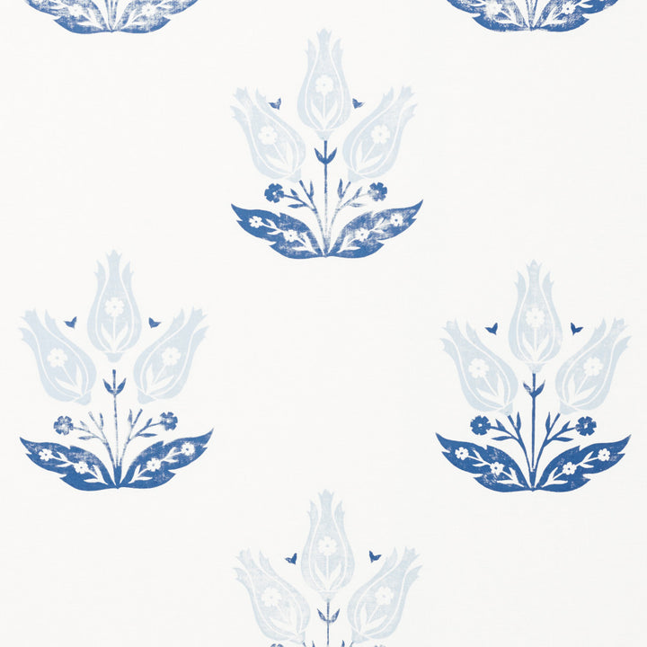 Jane Blues 177501 by Schumacher Fabric SCHUMACHER STUDIO See Sample UNITED STATES OF AMERICA - </p><p>Repeat: Horizontal: 20" (51CM) and Vertical: 22" (56CM) 54" (137CM) - Fabric Carolina -