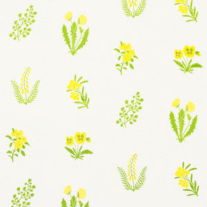Hilary Yellow & Green 177510 by Schumacher Fabric