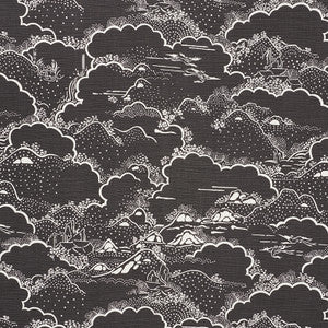 Kumo Village Carbon 177522 by Schumacher Fabric