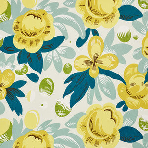 Juin Citron & Peacock 177532 by Schumacher Fabric