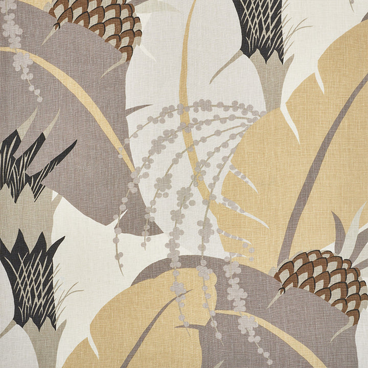 Ananas Neutral 177542 by Schumacher Fabric Fashion-Forward 100% Linen - Horizontal: 26.5 and Vertical: 31.5 53 - Fabric Carolina -