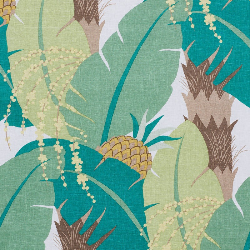 Ananas Palm 177543 by Schumacher Fabric Schumacher Fabric Ananas Palm 177543Fabric LINEN 100% THAILAND </p><p>Repeat: H: HORZ. 26 1/2" (67CM) , V: VERT. 31 1/2" (80CM) 53 - Fabric Carolina -