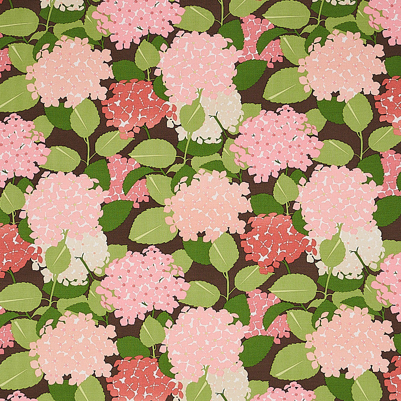 Hydrangea Pink 177582 by Schumacher Designer Fabric SIGNATURE SCHUMACHER LINEN 52% COTTON 48% UNITED KINGDOM </p><p>Repeat: Horizontal: 14" (36CM) and Vertical: 20" (51CM) 56 - Swanky Fabrics -