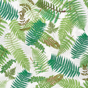 Fernarium Green & Ivory 177590 by Schumacher Fabric