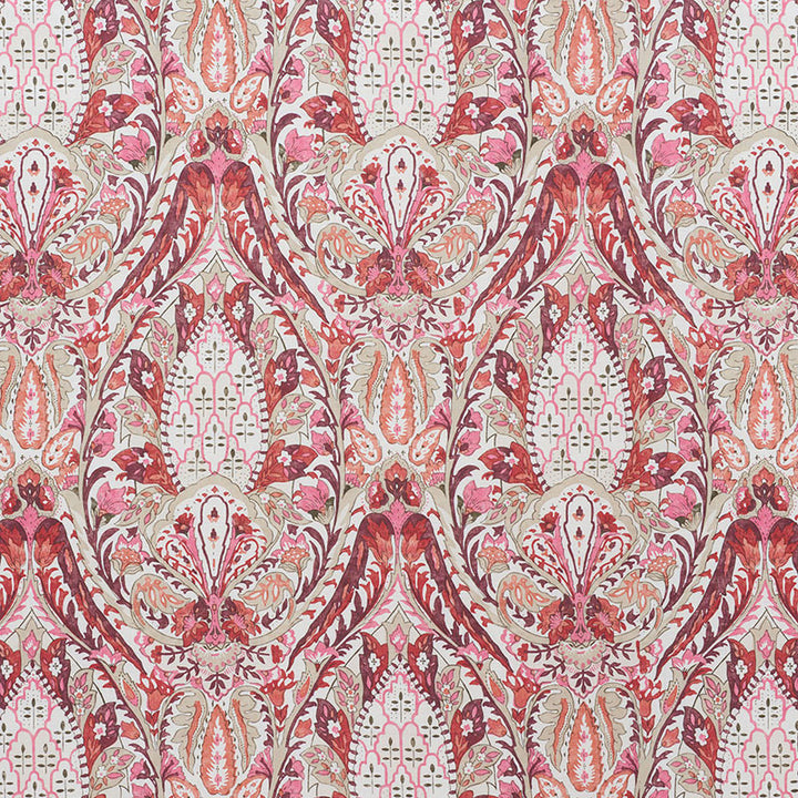 Layla Paisley Plum & Pink 177672 by Schumacher Fabric OTTOMAN CHIC See Sample UNITED KINGDOM - </p><p>Repeat: Horizontal: 17 3/4" (45CM) and Vertical: 34 1/2" (88CM) 53 1/2" (136CM) - Fabric Carolina -