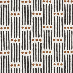 Dotted Stripe Carbon 177710 by Schumacher Fabric