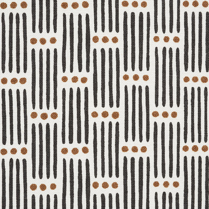 Dotted Stripe Carbon 177710 by Schumacher Designer Fabric Essentials-Smallscale-Prints 100% Cotton Wyzenbeek 15,000 Horizontal: 1 and Vertical: 1.5 54 - Swanky Fabrics -