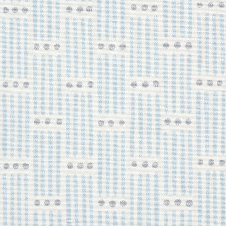 Dotted Stripe Sky 177711 by Schumacher Fabric Essentials-Smallscale-Prints 100% Cotton Wyzenbeek 15,000 Horizontal: 1 and Vertical: 1.5 54 - Fabric Carolina -