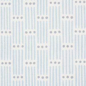 Dotted Stripe Sky 177711 by Schumacher Fabric