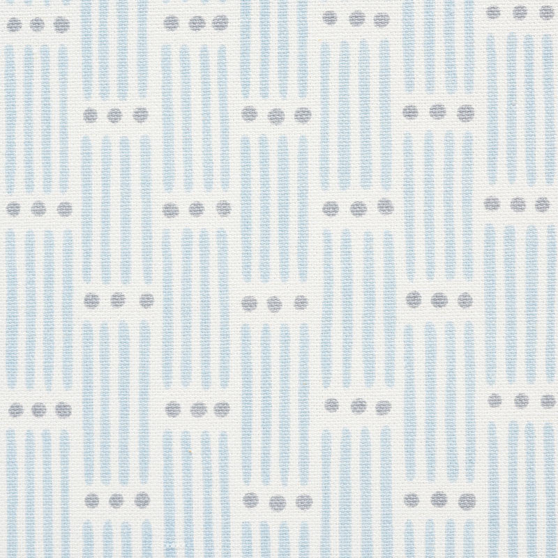 Dotted Stripe Sky 177711 by Schumacher Fabric ESSENTIALS: SMALL-SCALE PRINTS COTTON 100% TURKEY WYZENBEEK 15,000 </p><p>Repeat: Horizontal: 1" (3CM) and Vertical: 1 1/2" (4CM) 54 - Fabric Carolina -