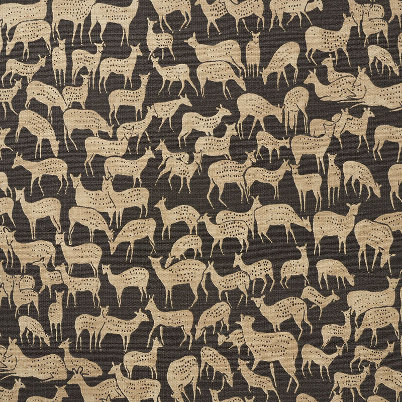 Fauna Carbon 177720 by Schumacher Fabric Essentials-Smallscale-Prints 53% Linen, 35% Cotton, 12% Nylon Martindale 20,000 Horizontal: 9 and Vertical: 13 55.25 - Fabric Carolina -