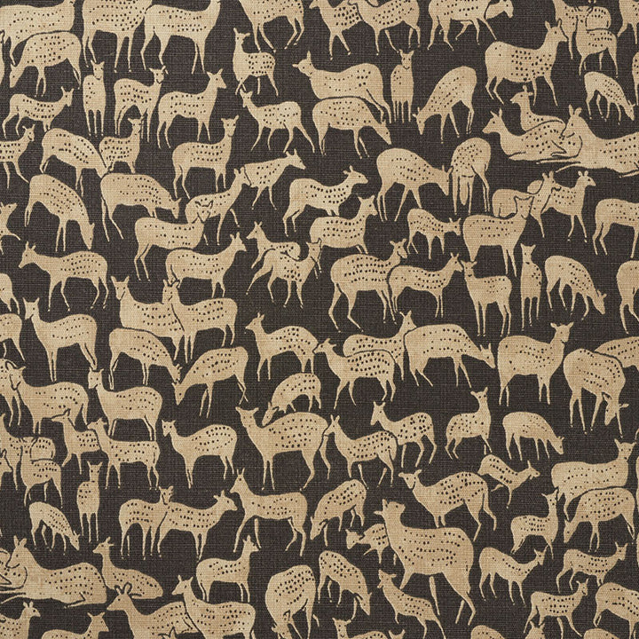 Fauna Carbon 177720 by Schumacher Fabric Essentials-Smallscale-Prints 53% Linen, 35% Cotton, 12% Nylon Martindale 20,000 Horizontal: 9 and Vertical: 13 55.25 - Fabric Carolina -